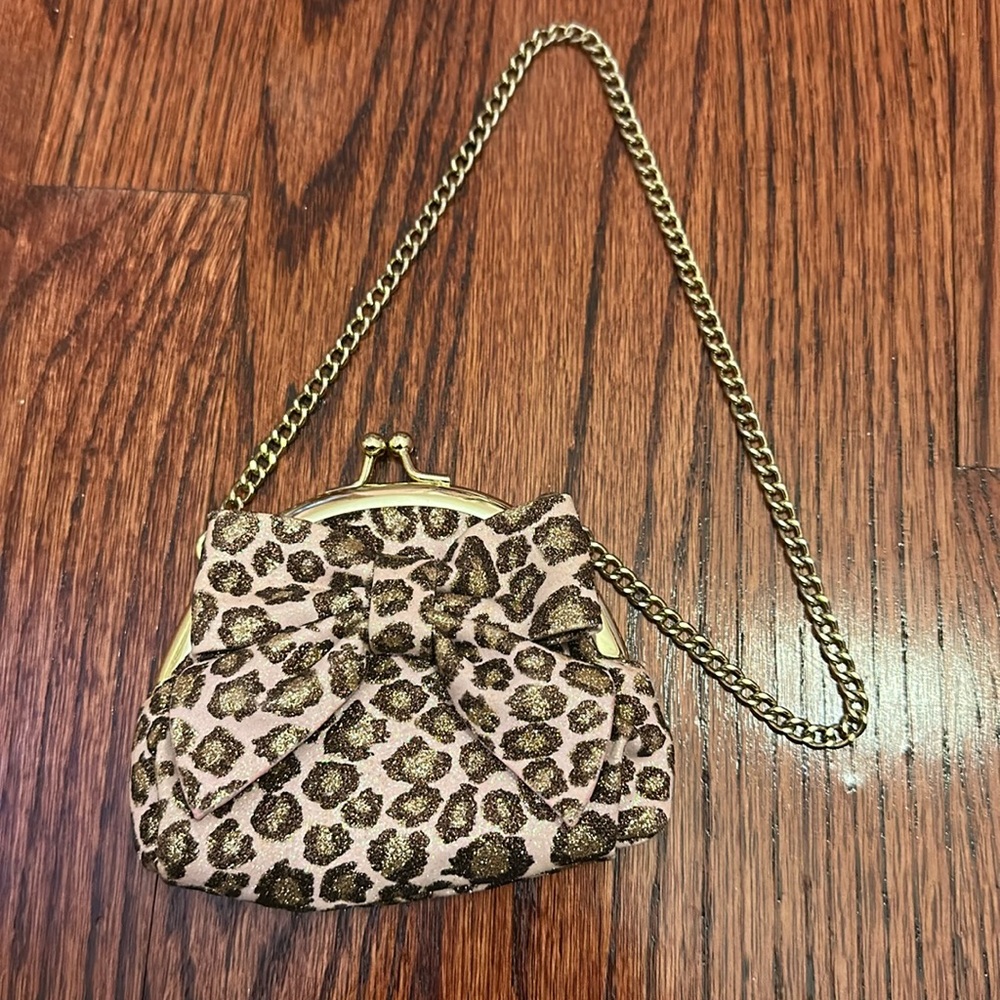 Gymboree Baby Girl Pink Leopard Coin Purse with Chain